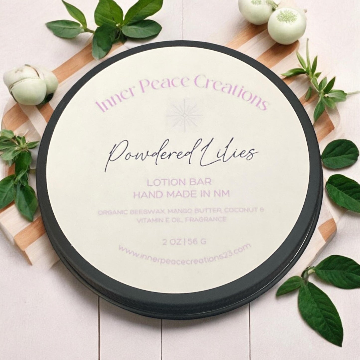 Powdered Lilies Solid Lotion Bar