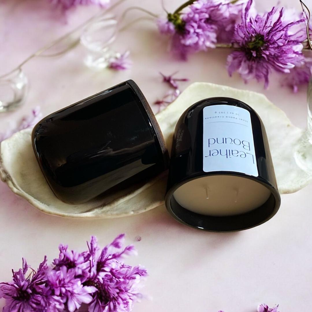 Leather Bound Candle